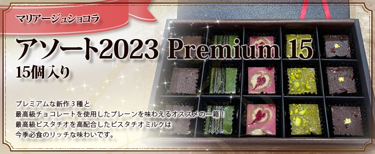 マリアージュ ショコラ【アソート2023 Premium 15】15個入り　お家デザート応援価格！
